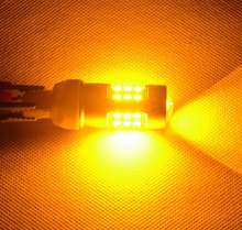 DRL LED Turn Indicator Bulbs Upgrade Conversion KIT P21W BA15s 382 WHITE/YELLOW